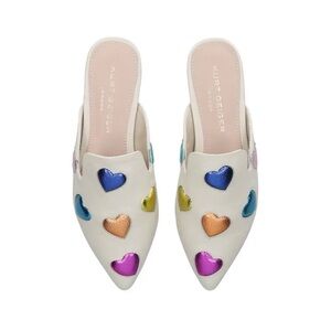 Kurt Geiger Otter Mules with Colorful Heart Details Sz 40